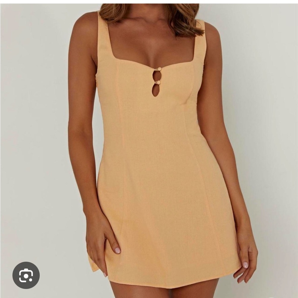 Meshki Mini Dress in Peach
